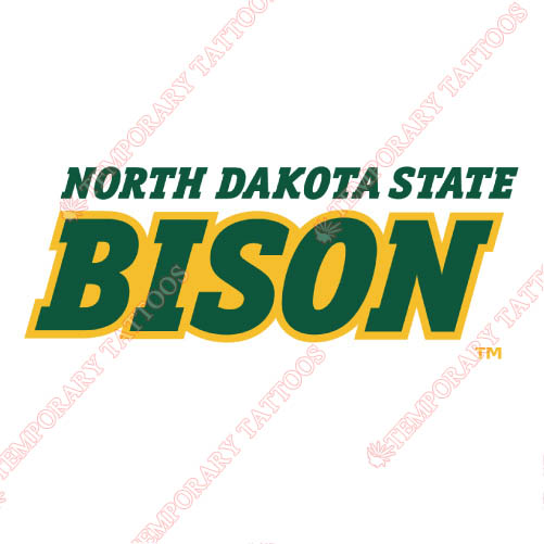 North Dakota State Bison Customize Temporary Tattoos Stickers NO.5598
